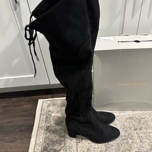 Marc Fisher black suede over the knee boots